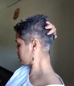 anjana's silver hair transition big chop india indian asian silver hair woman