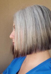 Gray hair transition Picture sparklingsilvers