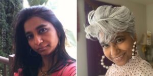 going gray before and after pictureses