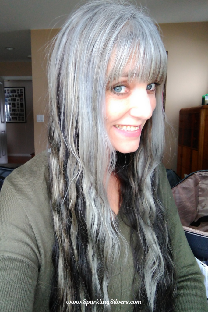 Brunette grey blending 