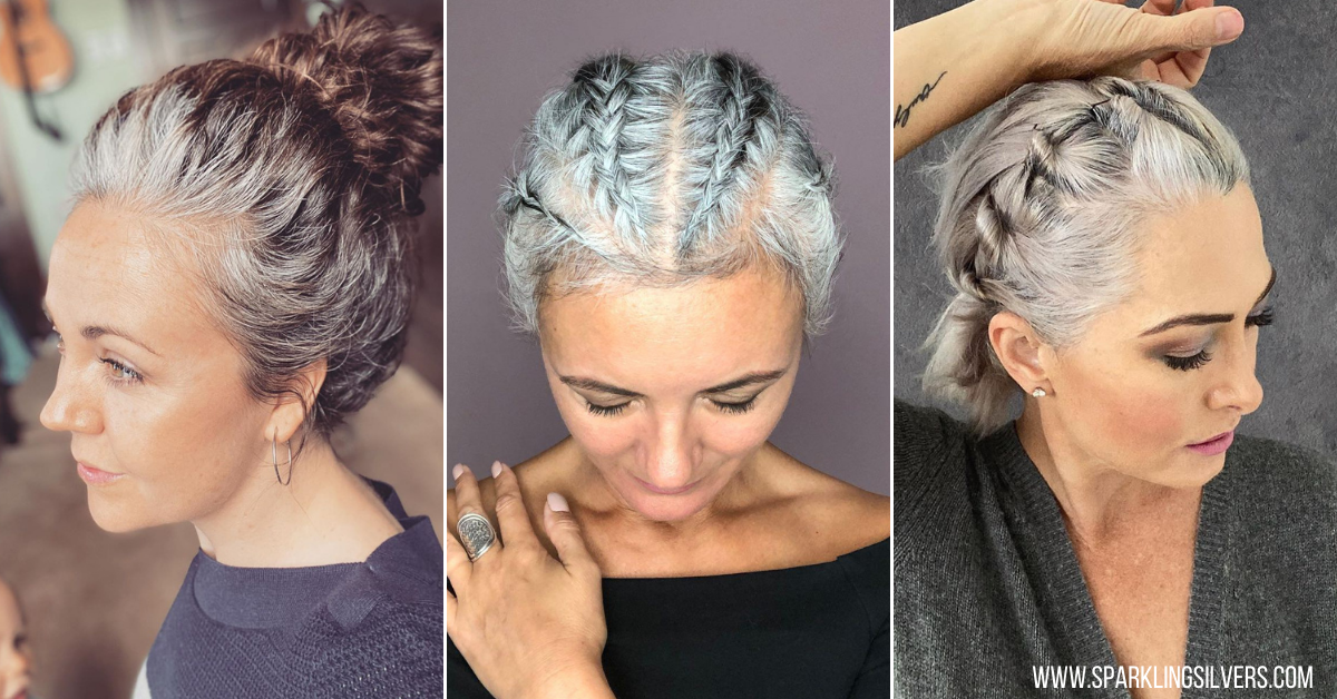 Gorgeous Gray Hairstyles to Try while Growing Out Gray Hair!