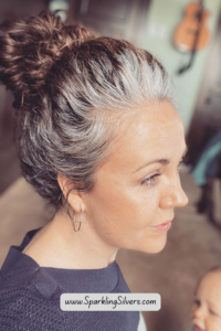 Gray hair updo