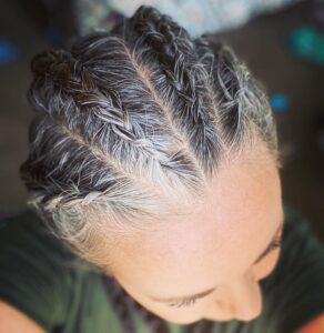 French Braids Gray Hair Gorgeous Gray Hair styles