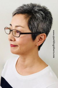 Very short pixie cut for women over 40