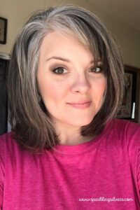 short haircuts for growing out gray hair