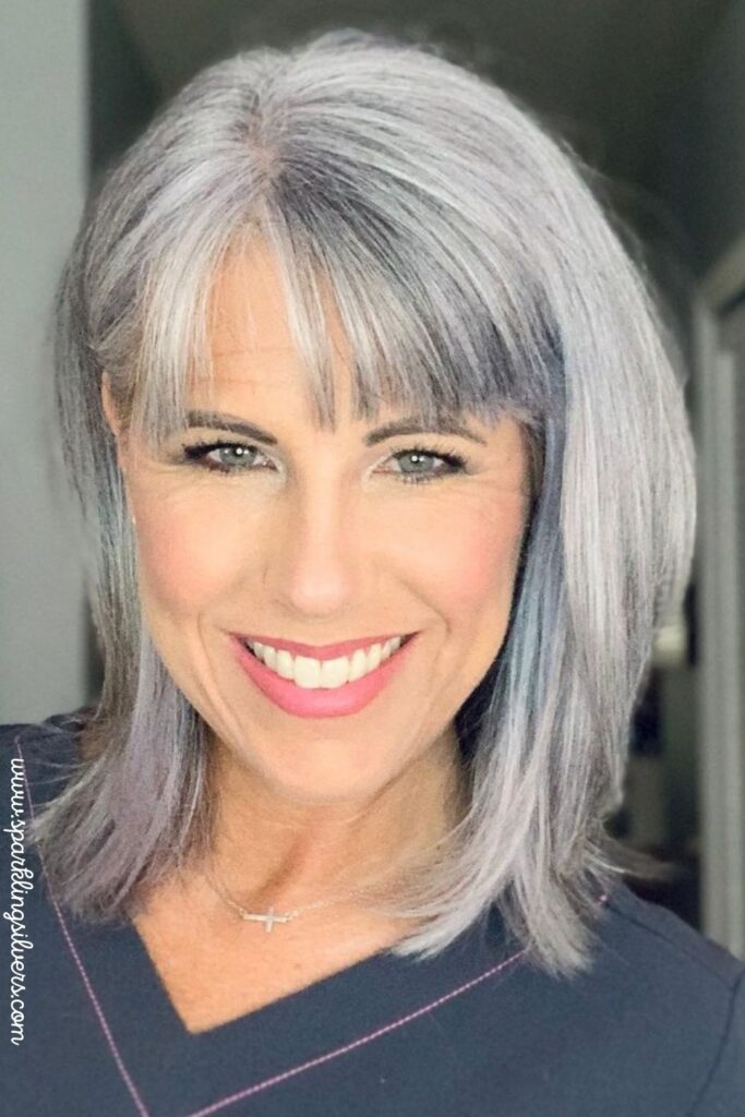 Short Haircuts for Growing Out Gray Hair - SparklingSilvers