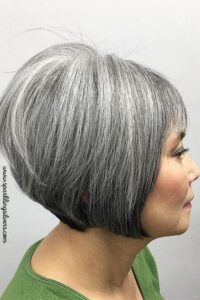 Graduated bob haircut for women over 40