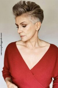 Spiky hair style for women over 50