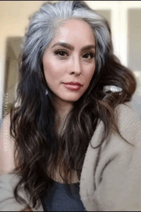 Claudia Fabian Silver Hair Transition