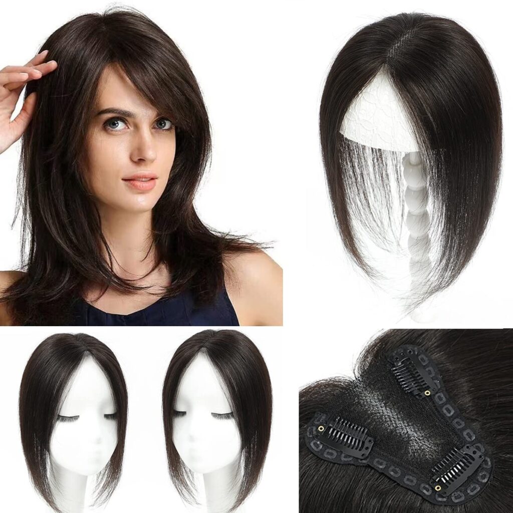 Hair topper for women to hide gray hair