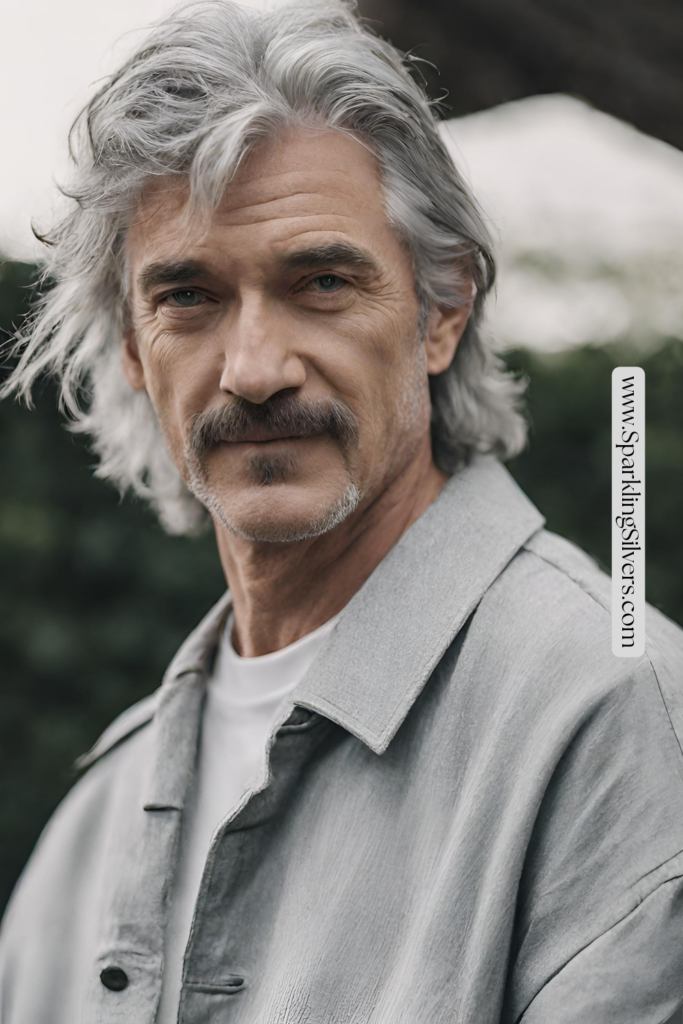 image of a man with long gray hair and mustaches