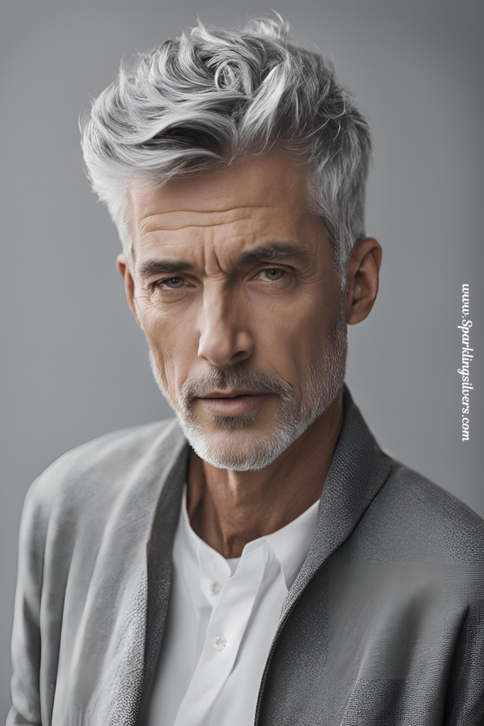 Modern Gray Hairstyles for Men - SparklingSilvers