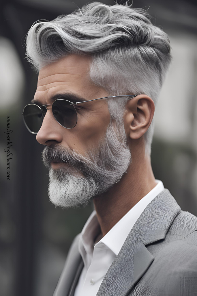 grey hair styles for men