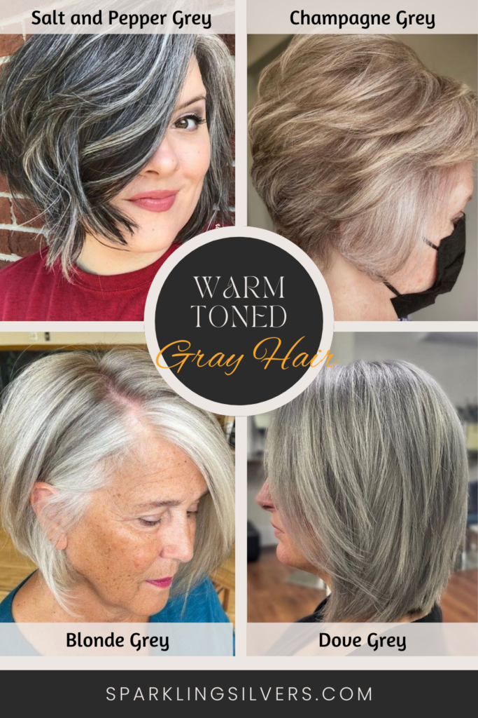 Gray hair with warm undertone