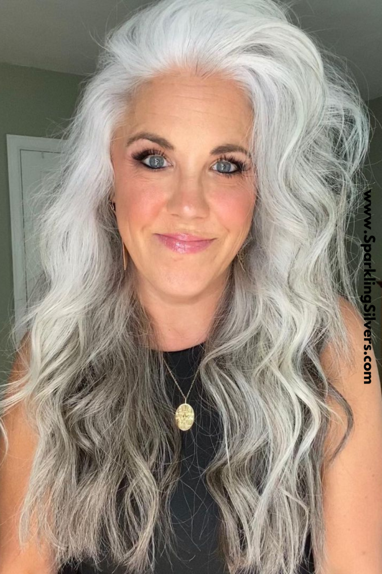 Long Grey Hairstyles for All Face Shapes - SparklingSilvers