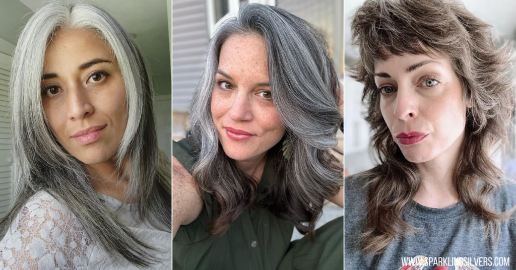 Long grey hairstyles for all face shapes