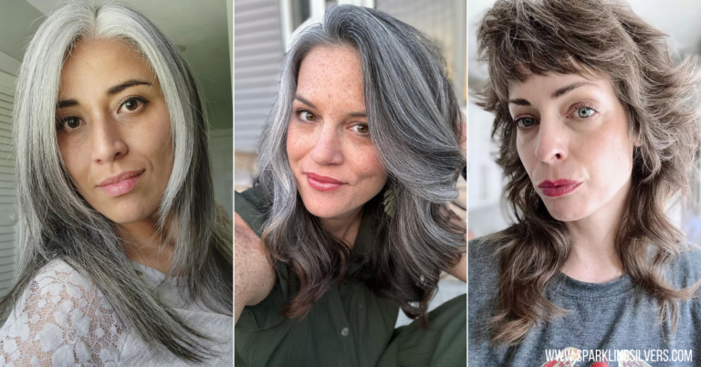 Long Grey Hairstyles for All Face Shapes - SparklingSilvers