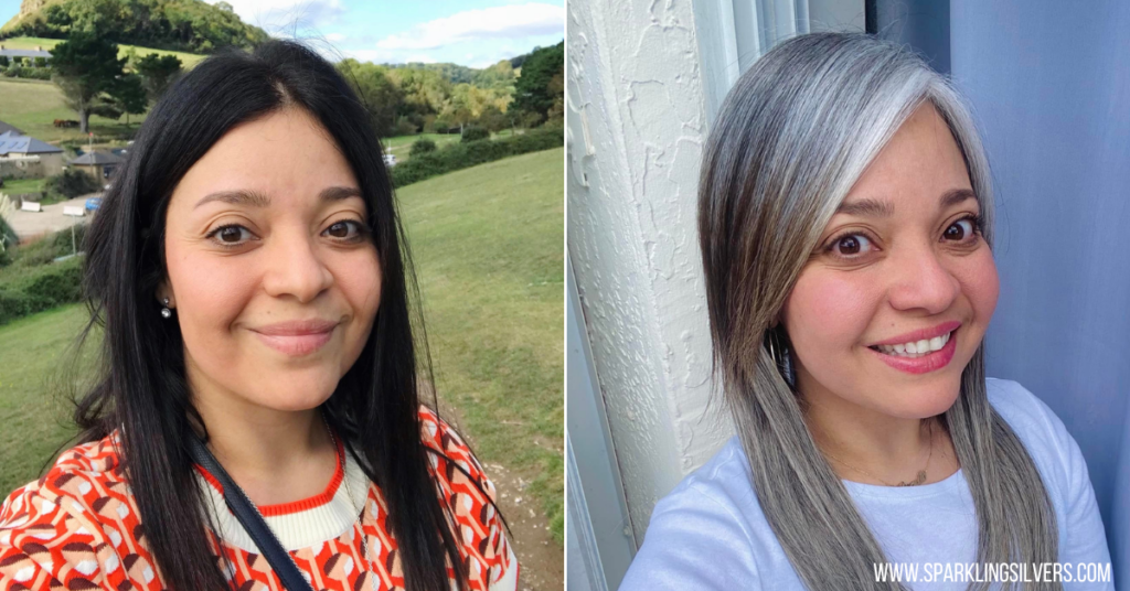embracing gray hair after three attempts